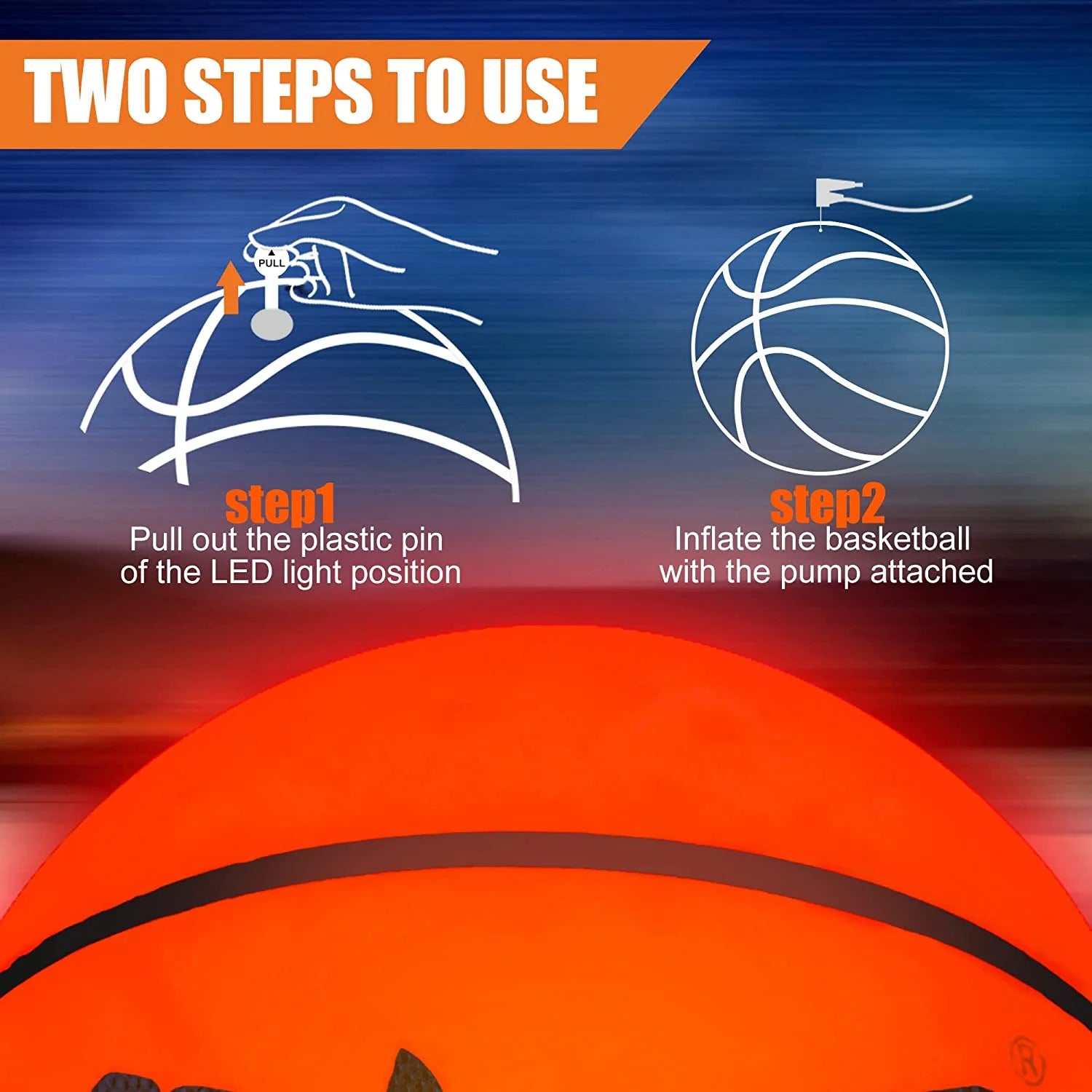 Glow in the Dark Basketball Sports Gifts Light up Led Basketball Cool Stuff with Led Lights and Batteries Pre-Installed - Kids Gifts Good Gift Ideas for Teen Boys and Girls