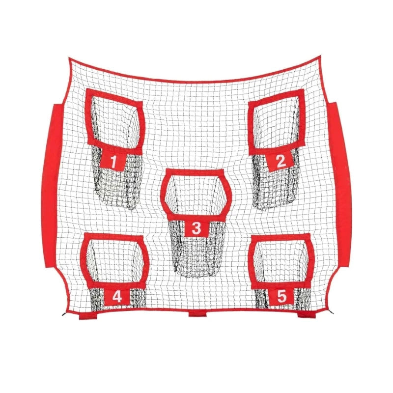 Football Throwing Net Replacement (NET ONLY) - 7 X 7 Ft Football Net Replacement for Throwing Practice 5 Target Pockets Football