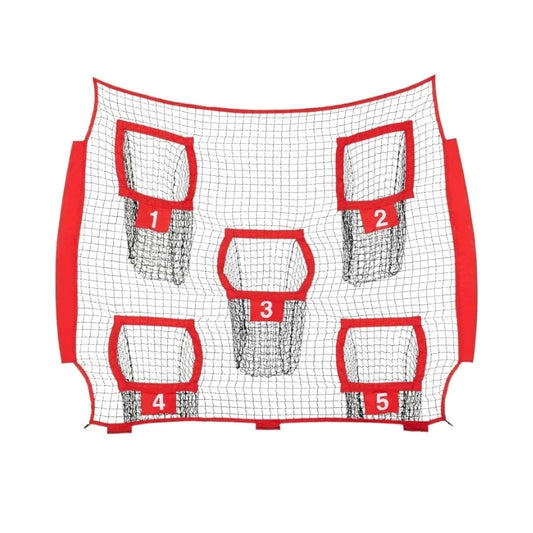 Football Throwing Net Replacement (NET ONLY) - 7 X 7 Ft Football Net Replacement for Throwing Practice 5 Target Pockets Football